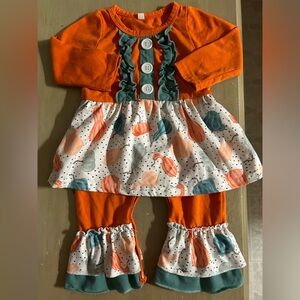 Boutique fall ruffle romper